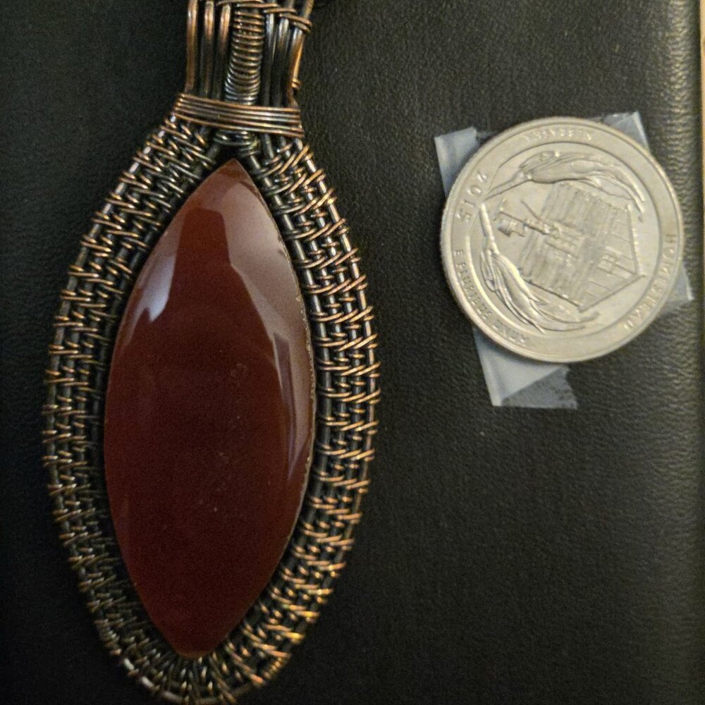 Mookite Copper Wrapped Pendent